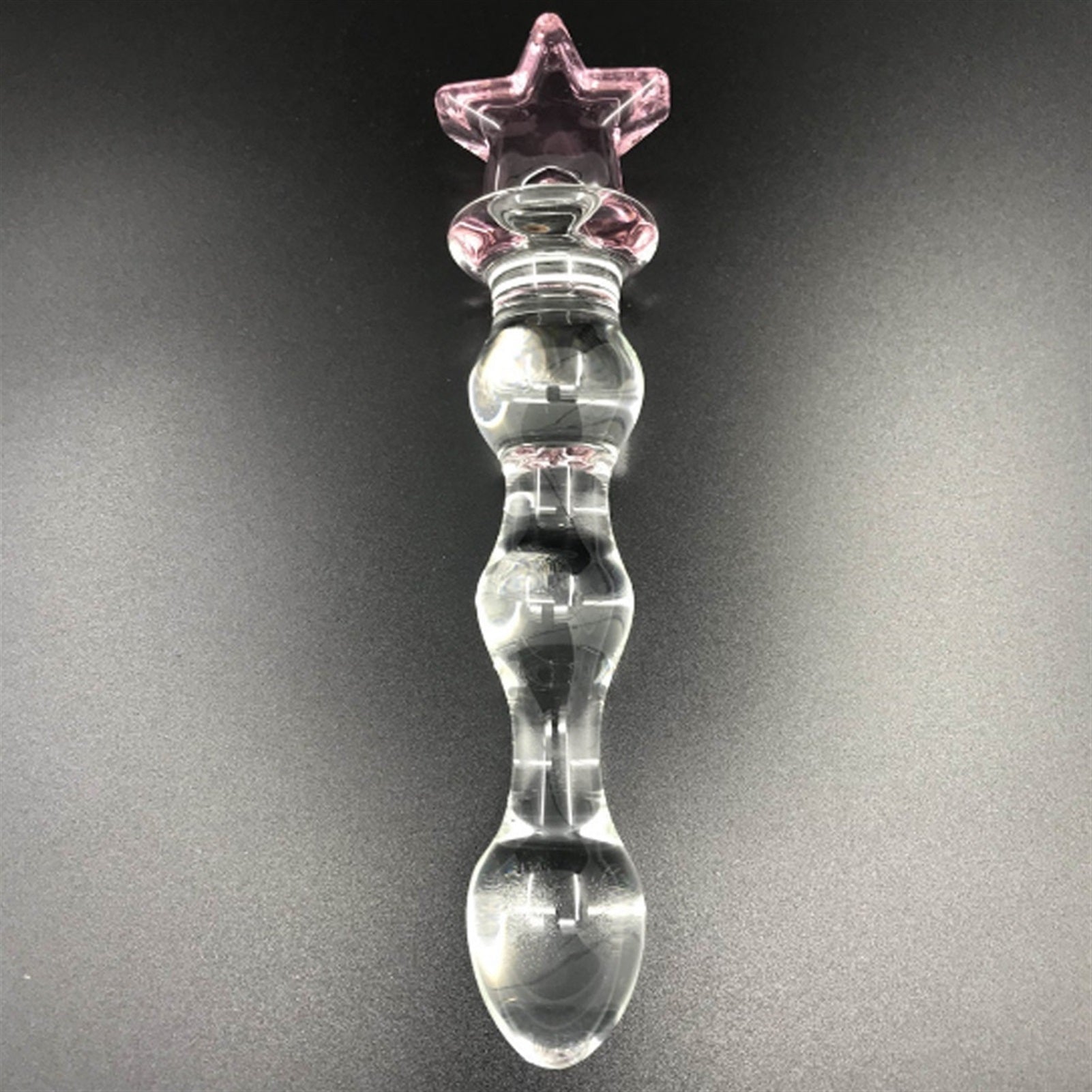 Star female masturbation glass crystal penis simul