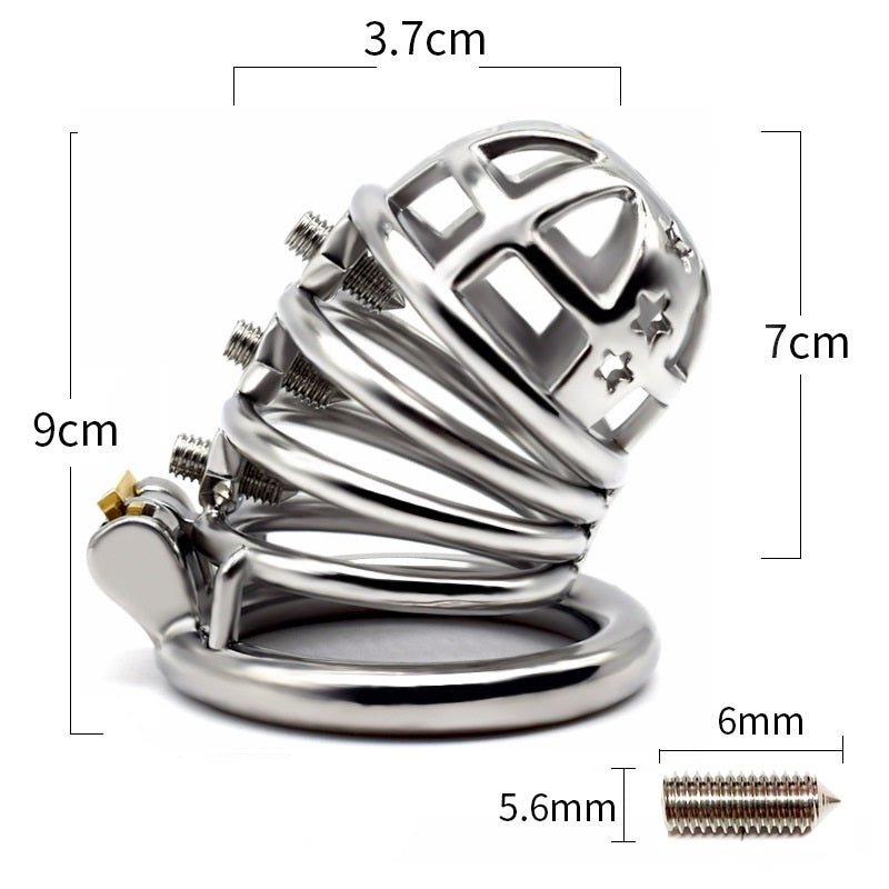 Stainless Steel Male Chastity Device Ergonomic Des