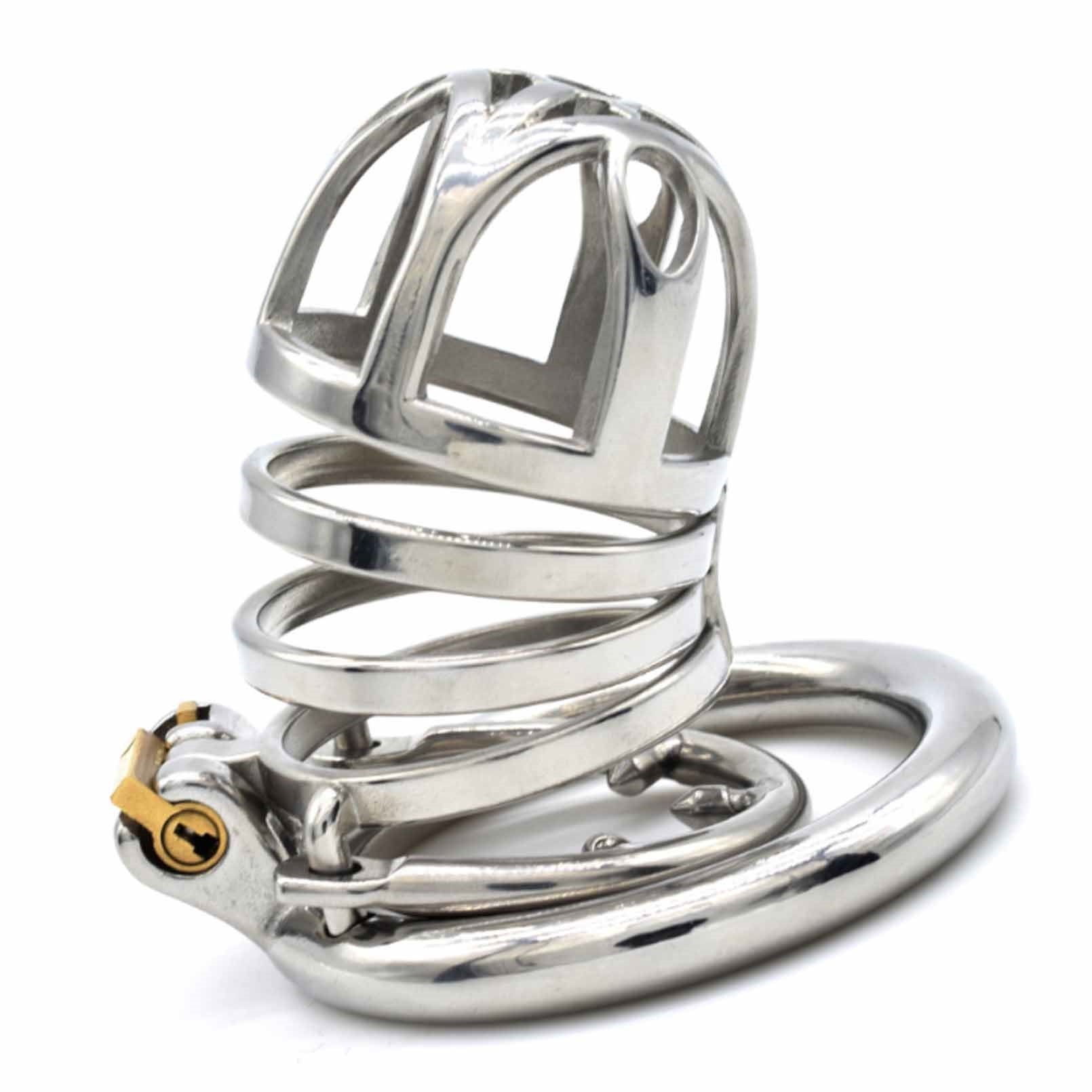 Stainless Steel Protection Cage Lock For Men Bindi