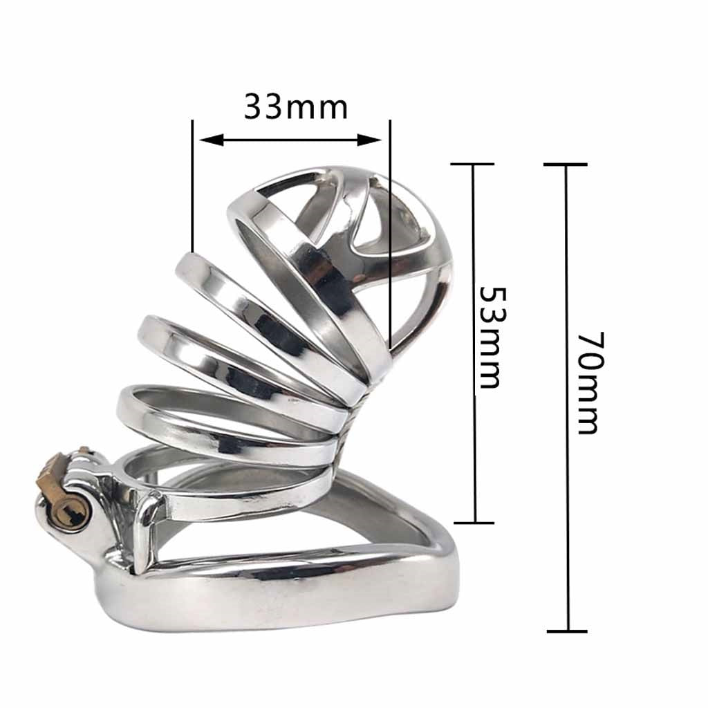 Male Cock Cage Chastity Device, Stainless Steel Ha