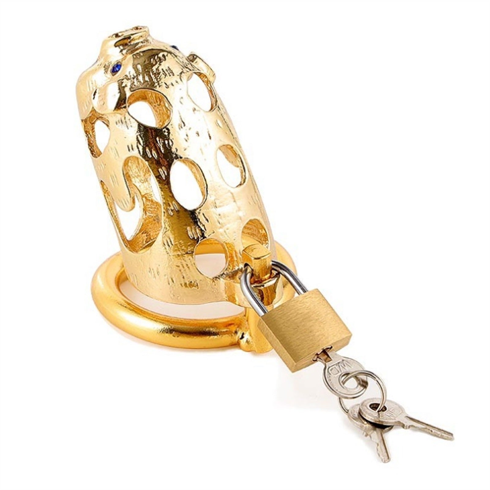 Pig Head Metal Chastity Lock Male Appliance Penis 