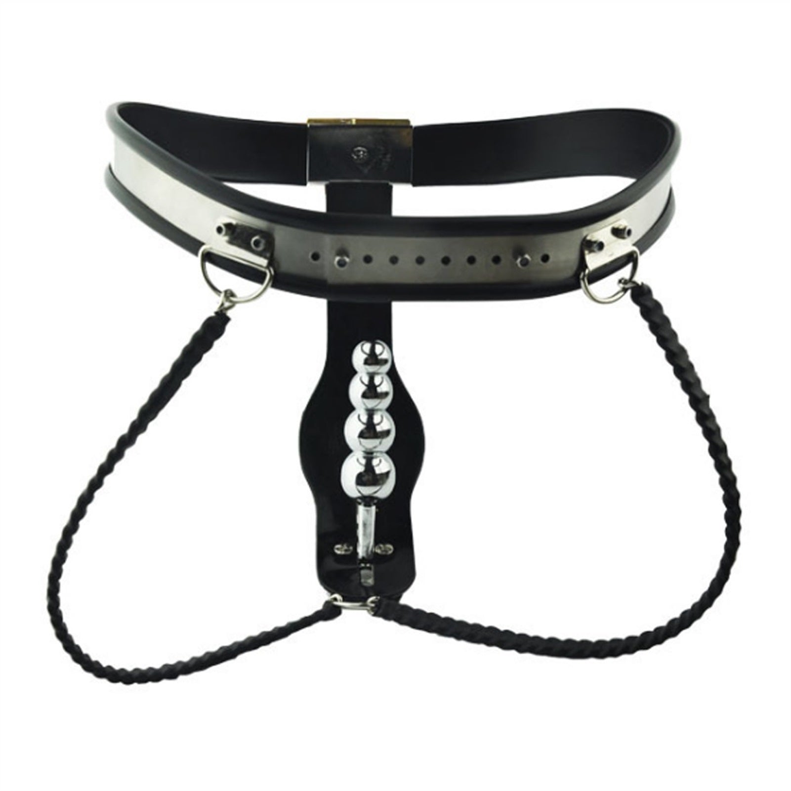 Women's Y-shaped Stainless Steel Chastity Belt Met