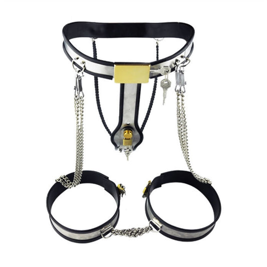 Stainless Steel Women's Y-shaped Chastity Belt Met