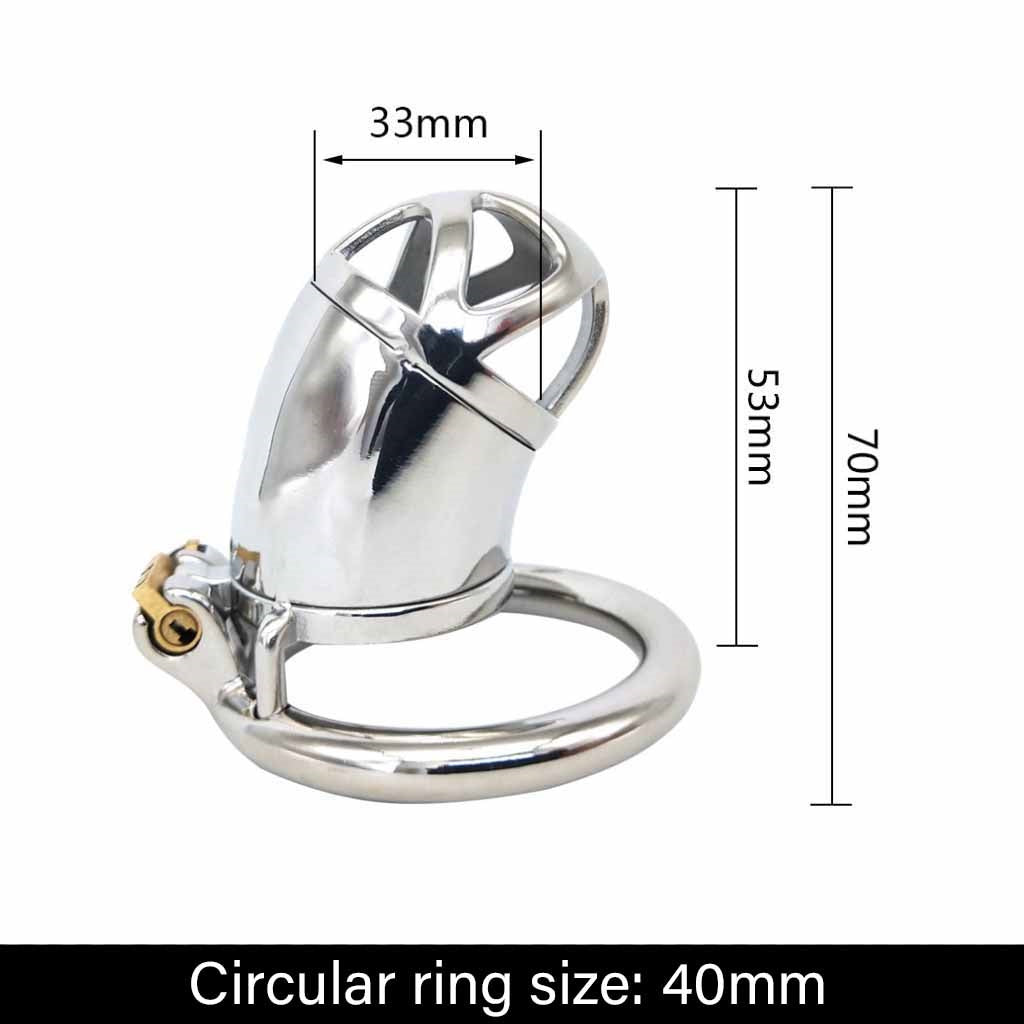 Male Cock Cage Chastity Device, Stainless Steel Ch