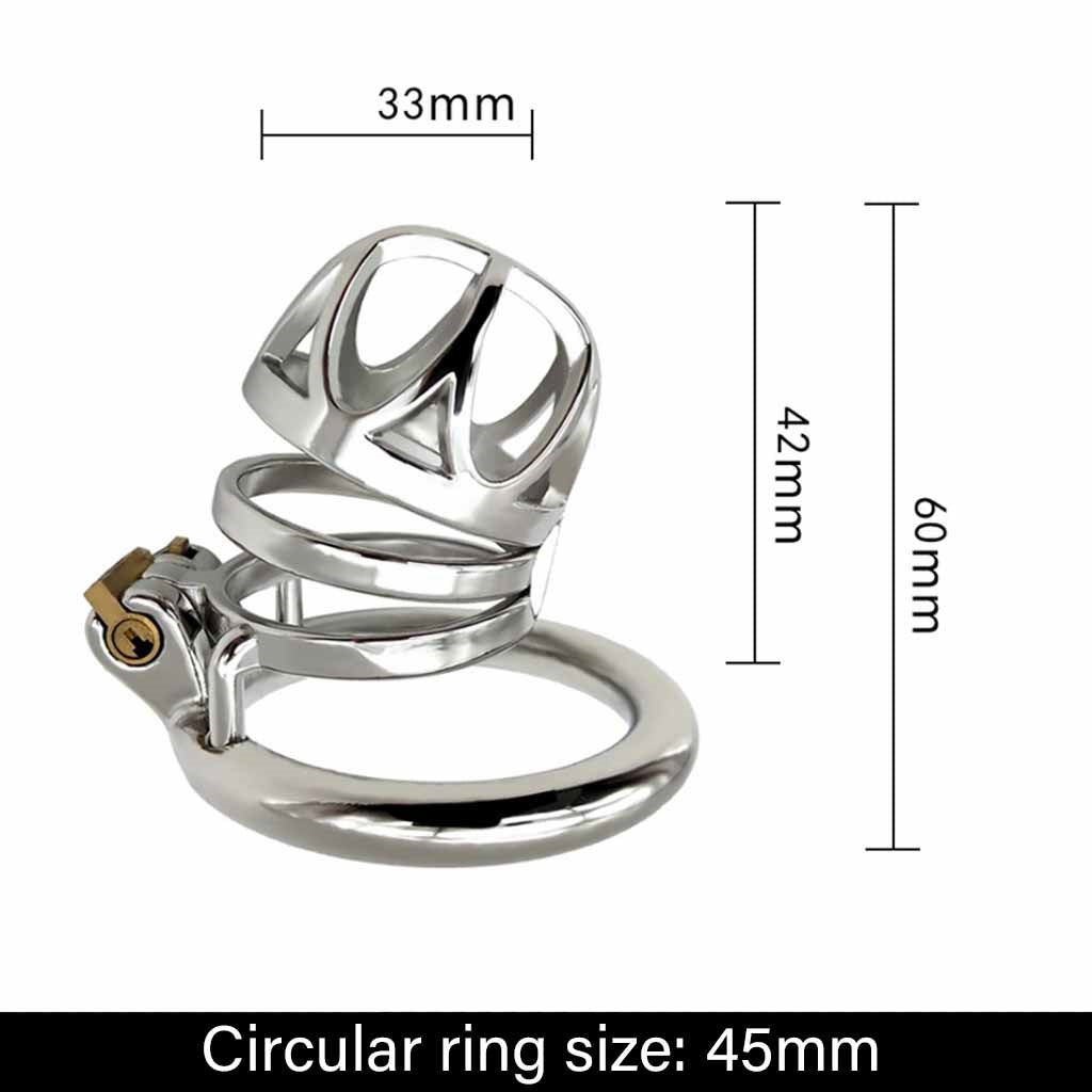 Male Cock Cage Chastity Device, Stainless Steel Ha