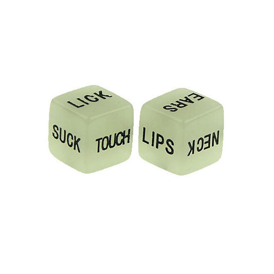 A pair of luminous English sculptures Sex Dice For