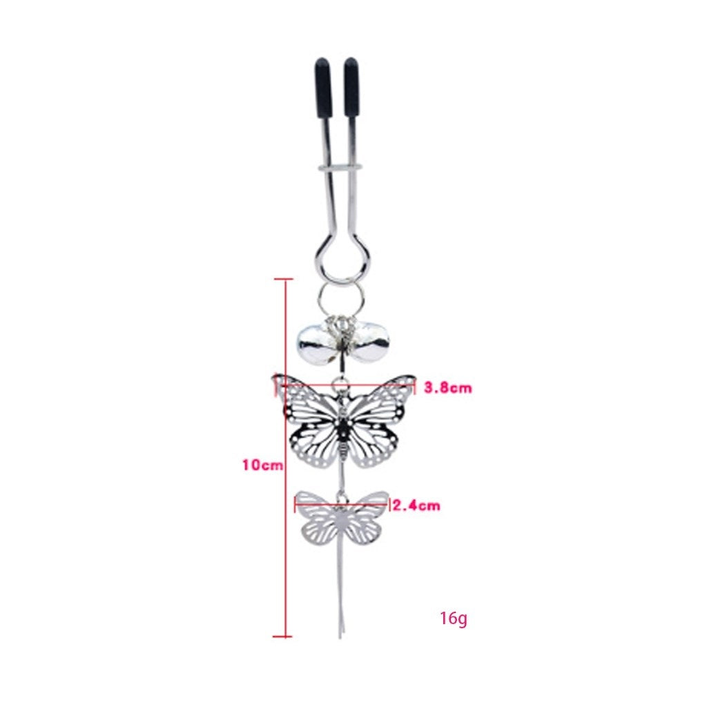 Good Look Butterfly Pendant With 2 Bells Nipple Cl