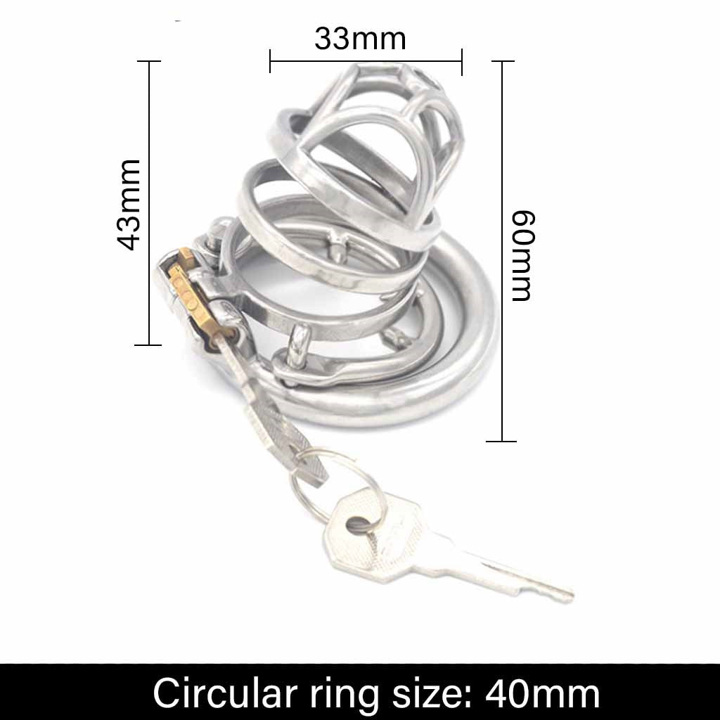 Male Cock Cage Chastity Device, Stainless Steel Ch