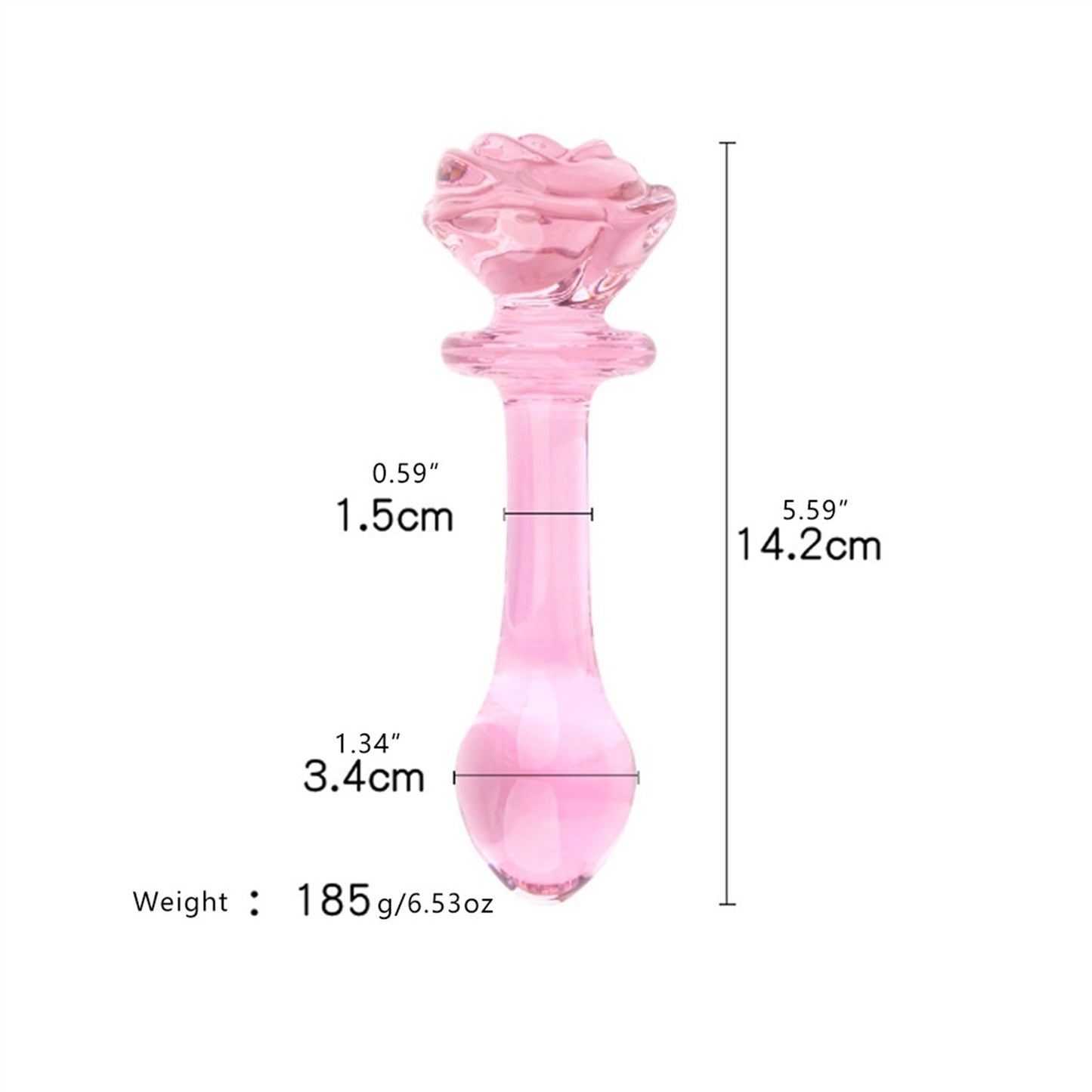 Women's Anal Comforter Rose Anal Plug Crystal Back