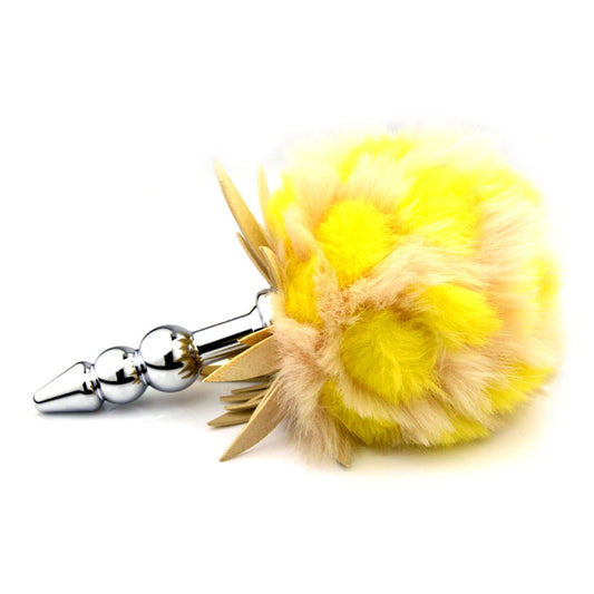 Metal Pineapple Hair Ball Anal Plug Ring For Coupl