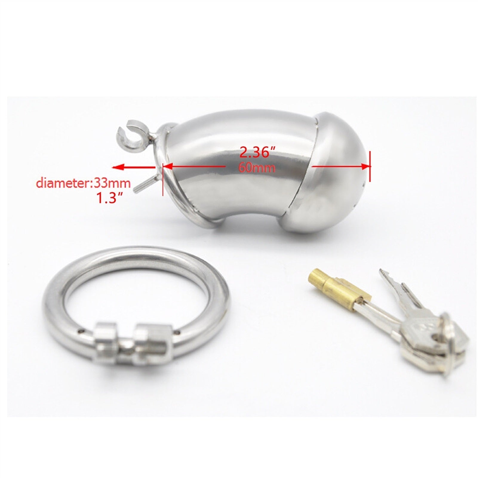 For Men Stainless Steel Protection Cage Lock Bindi