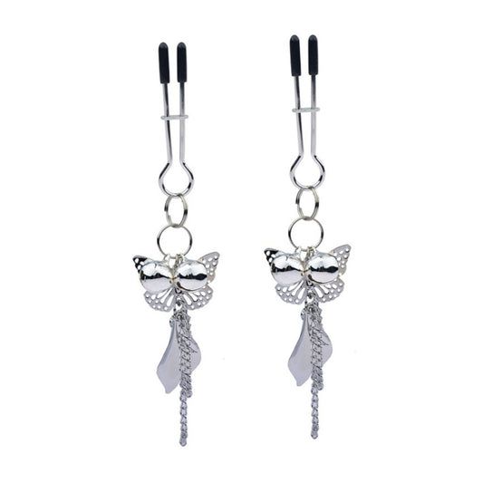 Metal Butterfly Pendant Nipple Clamps For Adult To