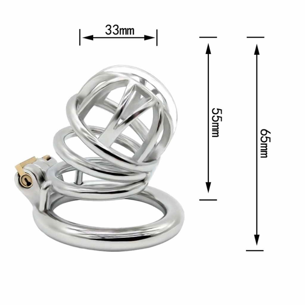 Metal Chastity Device Male Comfortable Virginity L