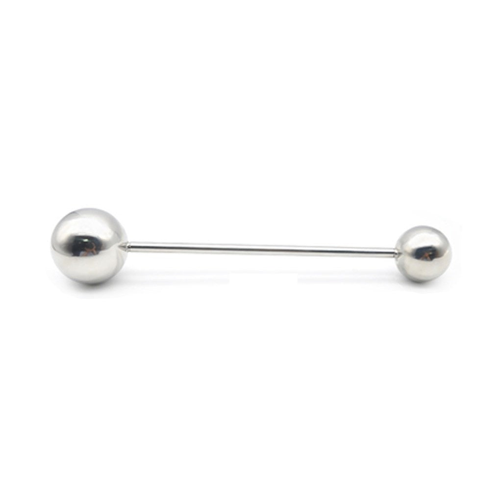 2 Balls Stainless Steel Plug Rod Toys