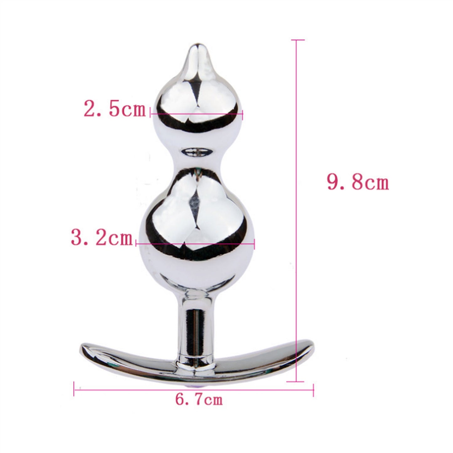 Gourd Shape Adult Toy Metal Anal Plug Ring For Cou