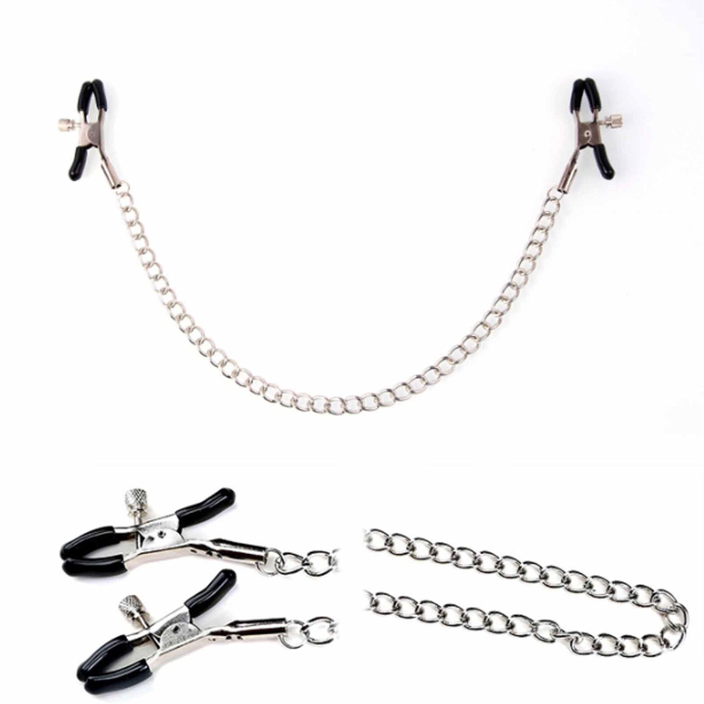 Nipple Ring with Choker Necklaces Stainless Steel 