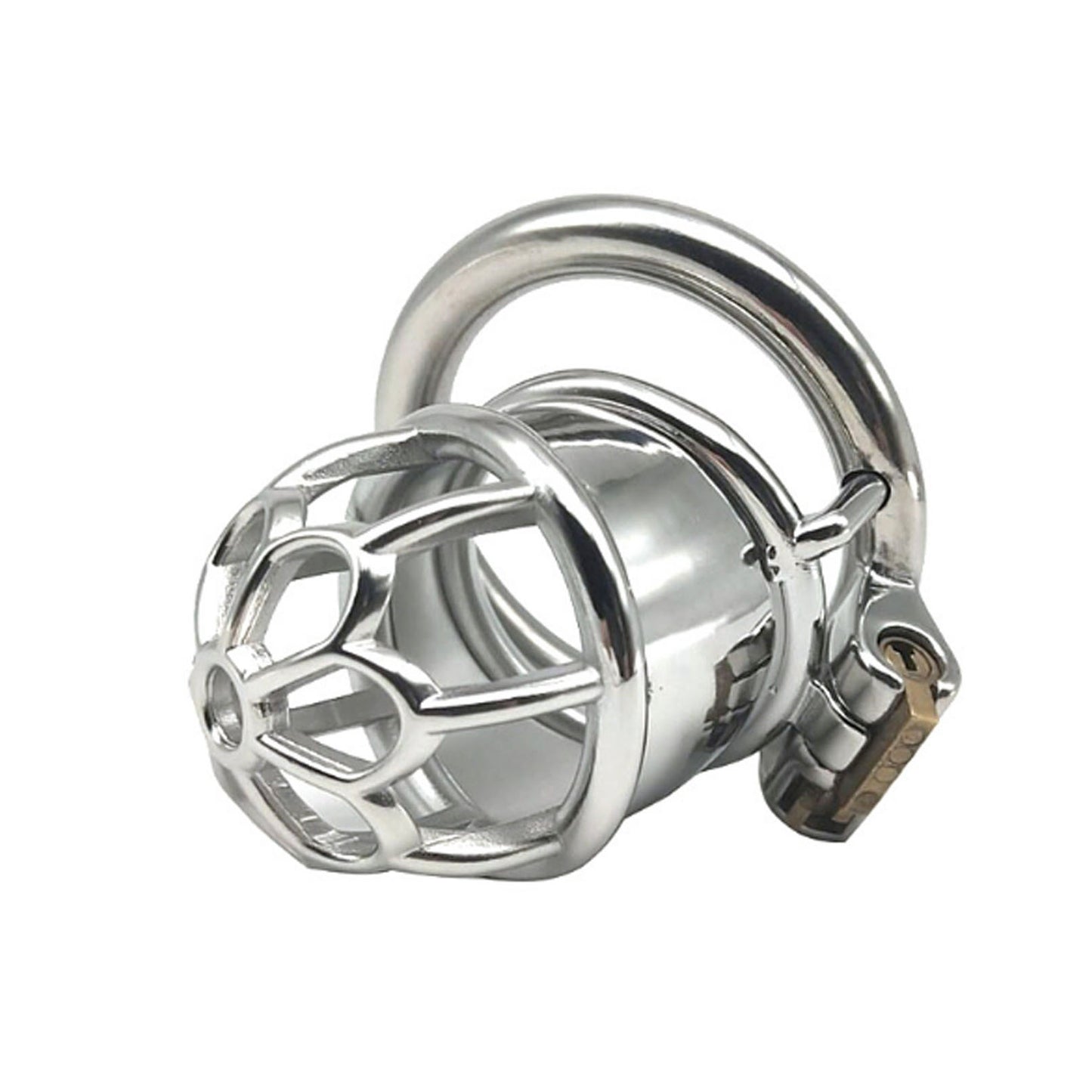 Male adult toy stainless steel chastity penis lock