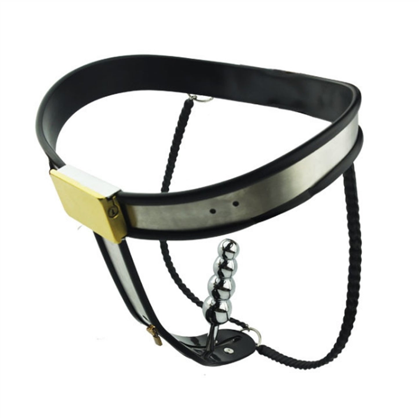 Women's Y-shaped Stainless Steel Chastity Belt Met