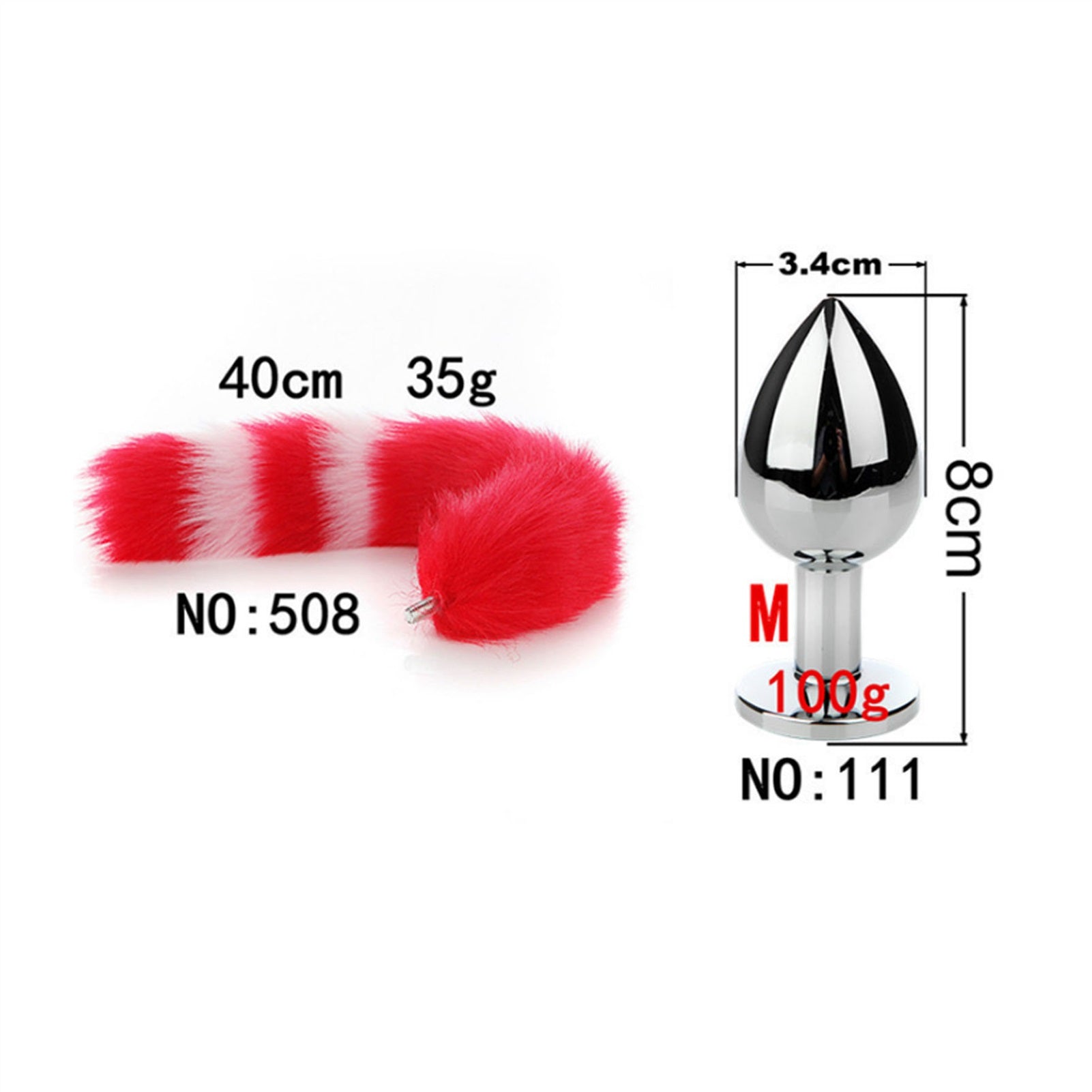 Removable Imitation Fox Tail Anal Plug For Couple 