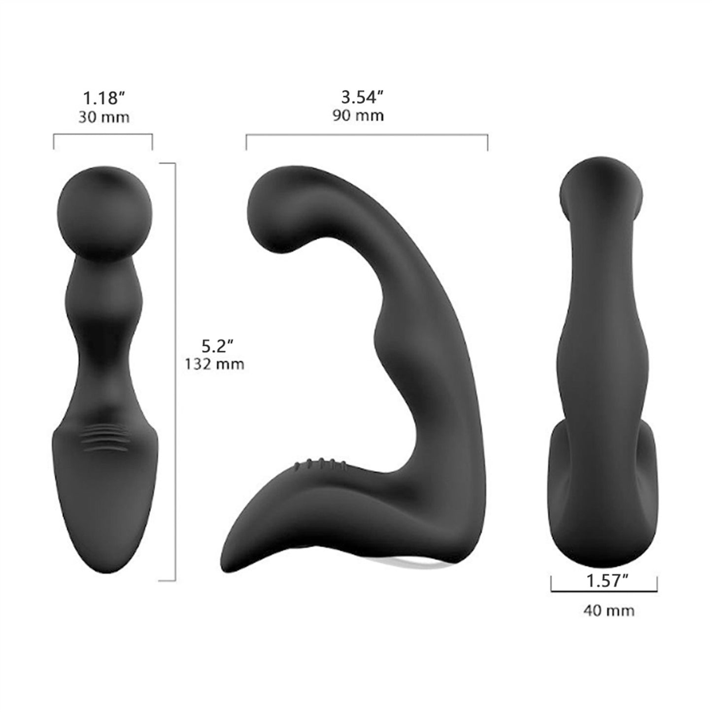 Silicone Amal Plugs Sex Toys for Couples Kit Black