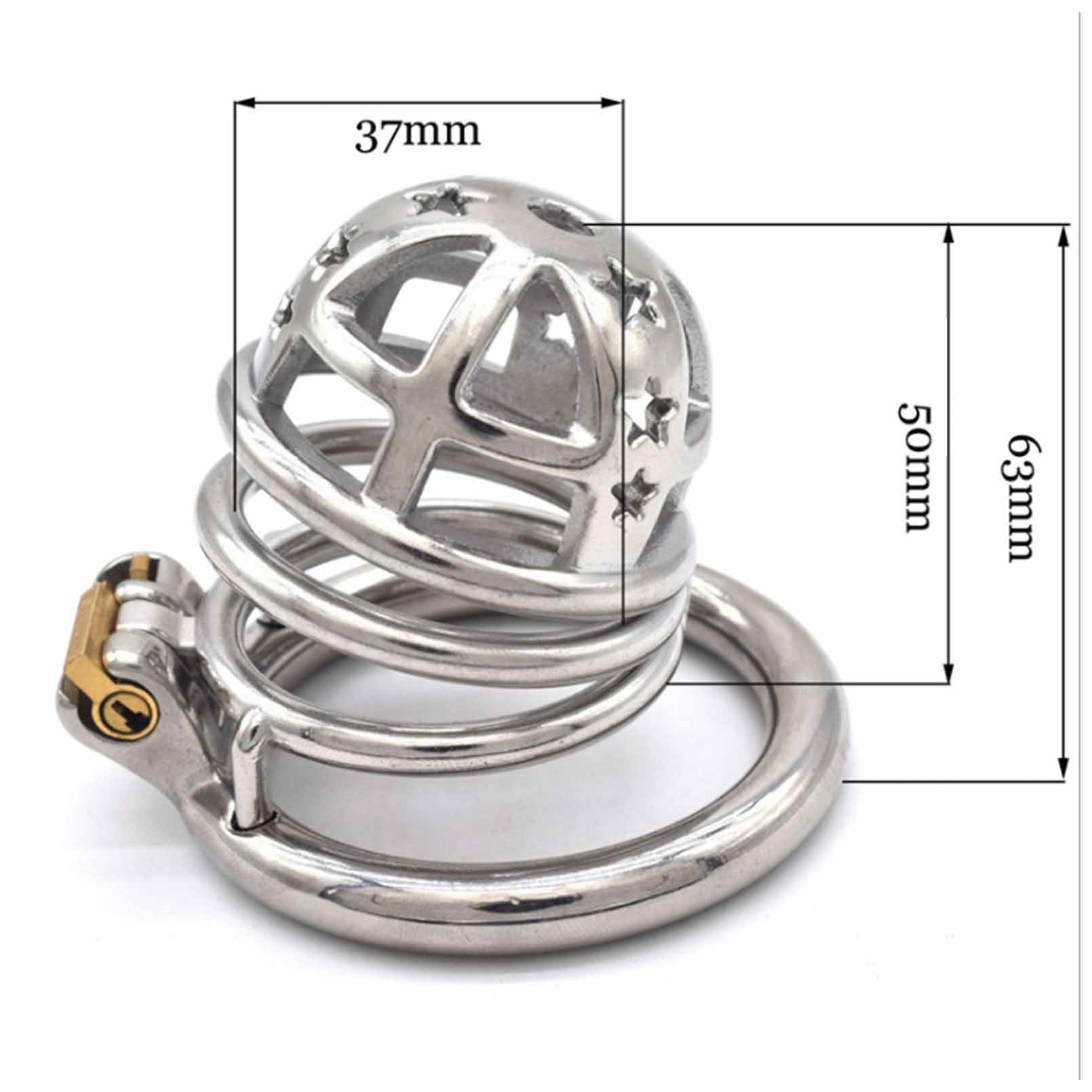 3 Size Stainless-steel Master  Slave Chastity lock