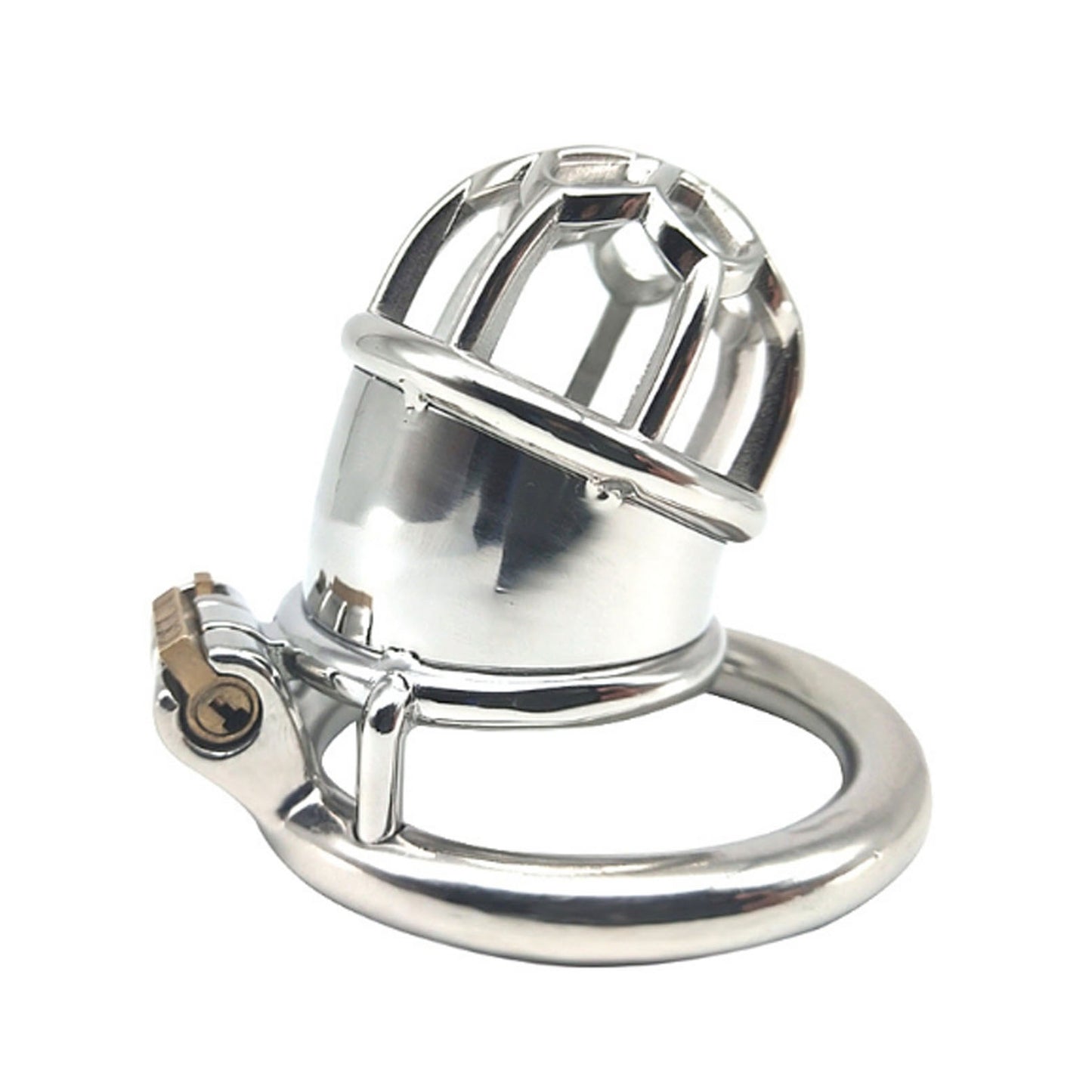 Male adult toy stainless steel chastity penis lock