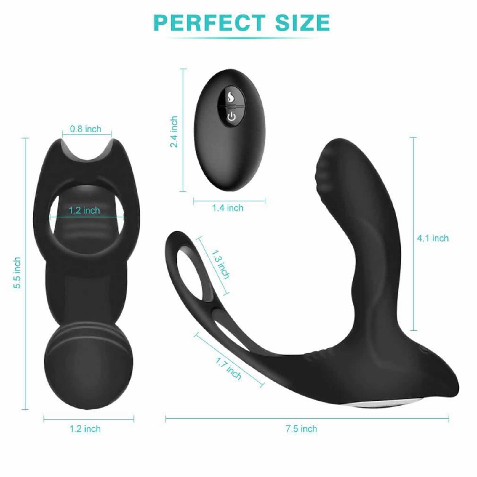 Wave-Motion Vibrating Prostate Massager Remote Con