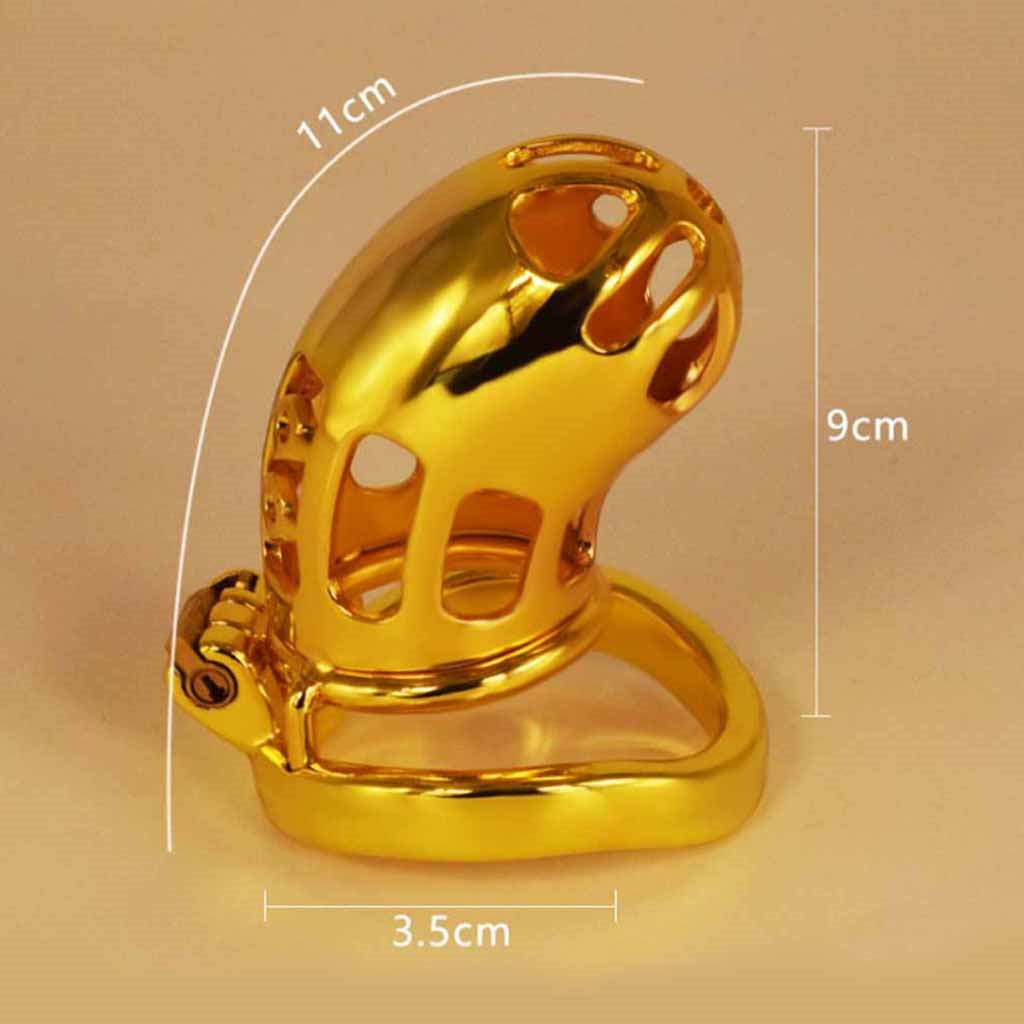 28 sets of men's golden metal chastity lock chasti