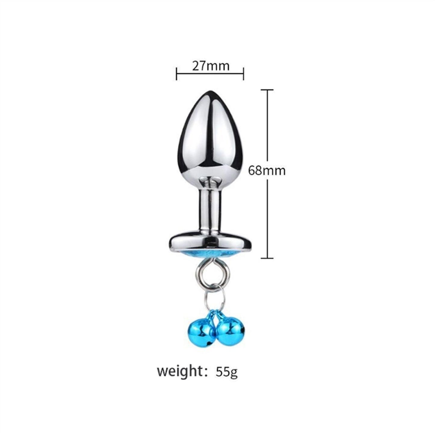 Stainless Steel with Bell Crystal Jewelry Plug for