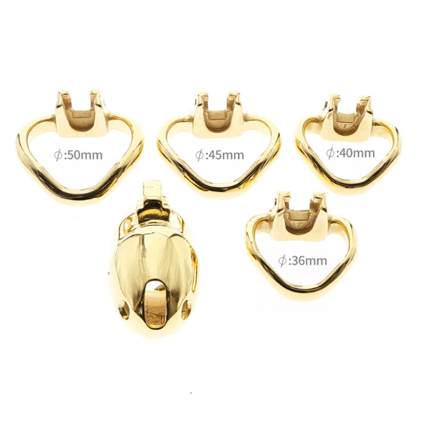 Gold Chastity Lock Chastity Device Penis Restraint