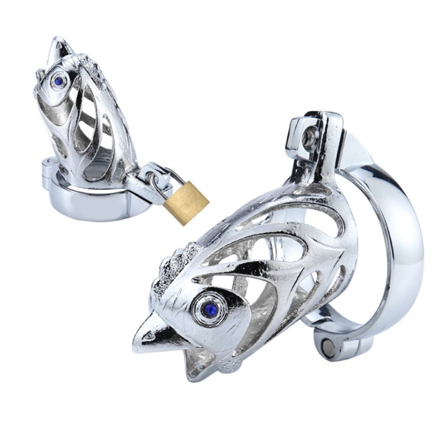 Chicken Head Metal Chastity Lock Male Appliance Pe