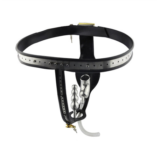 Men's T-shaped Stainless Steel Chastity Belt Metal