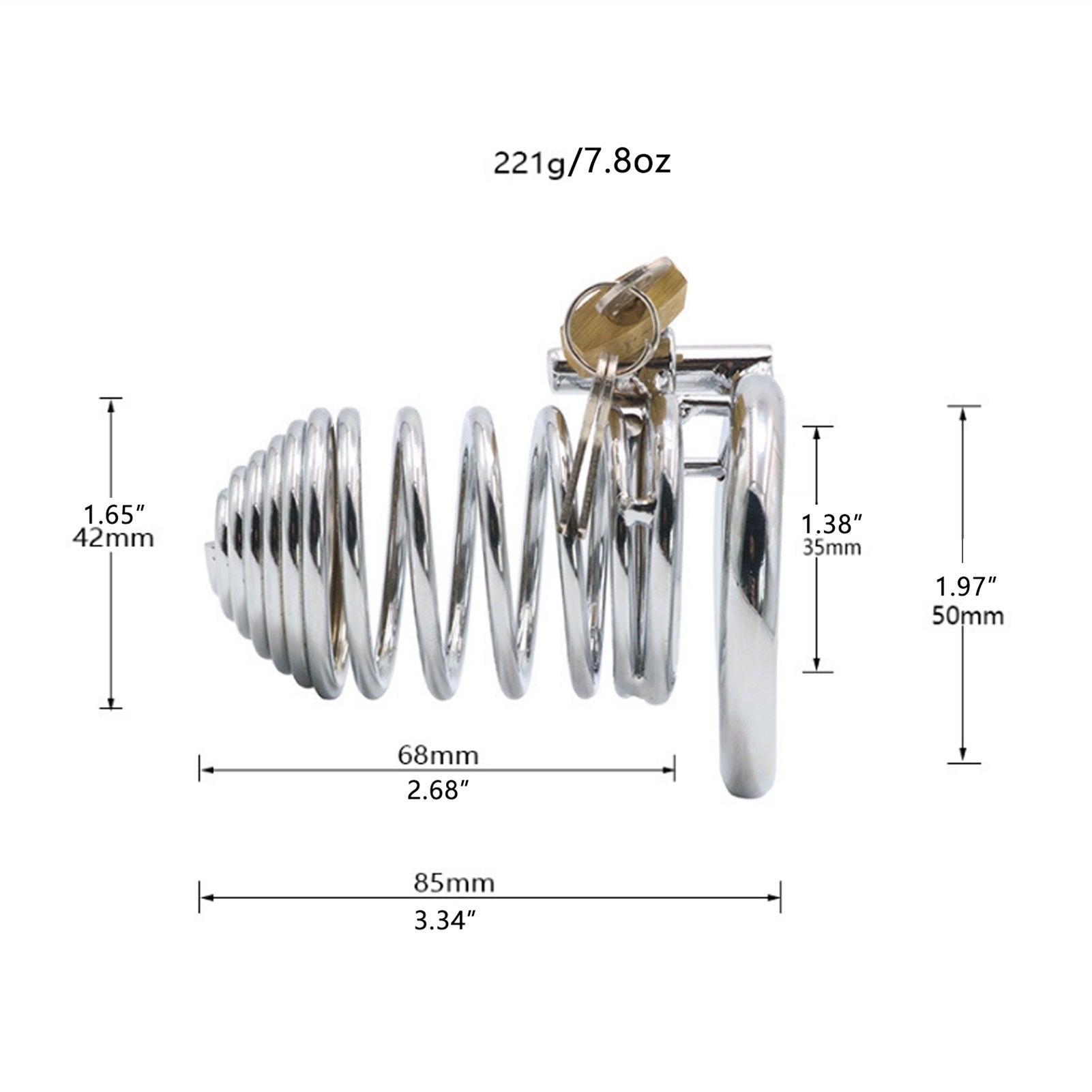 For Male Stainless Steel Metal Protection Cage Wit