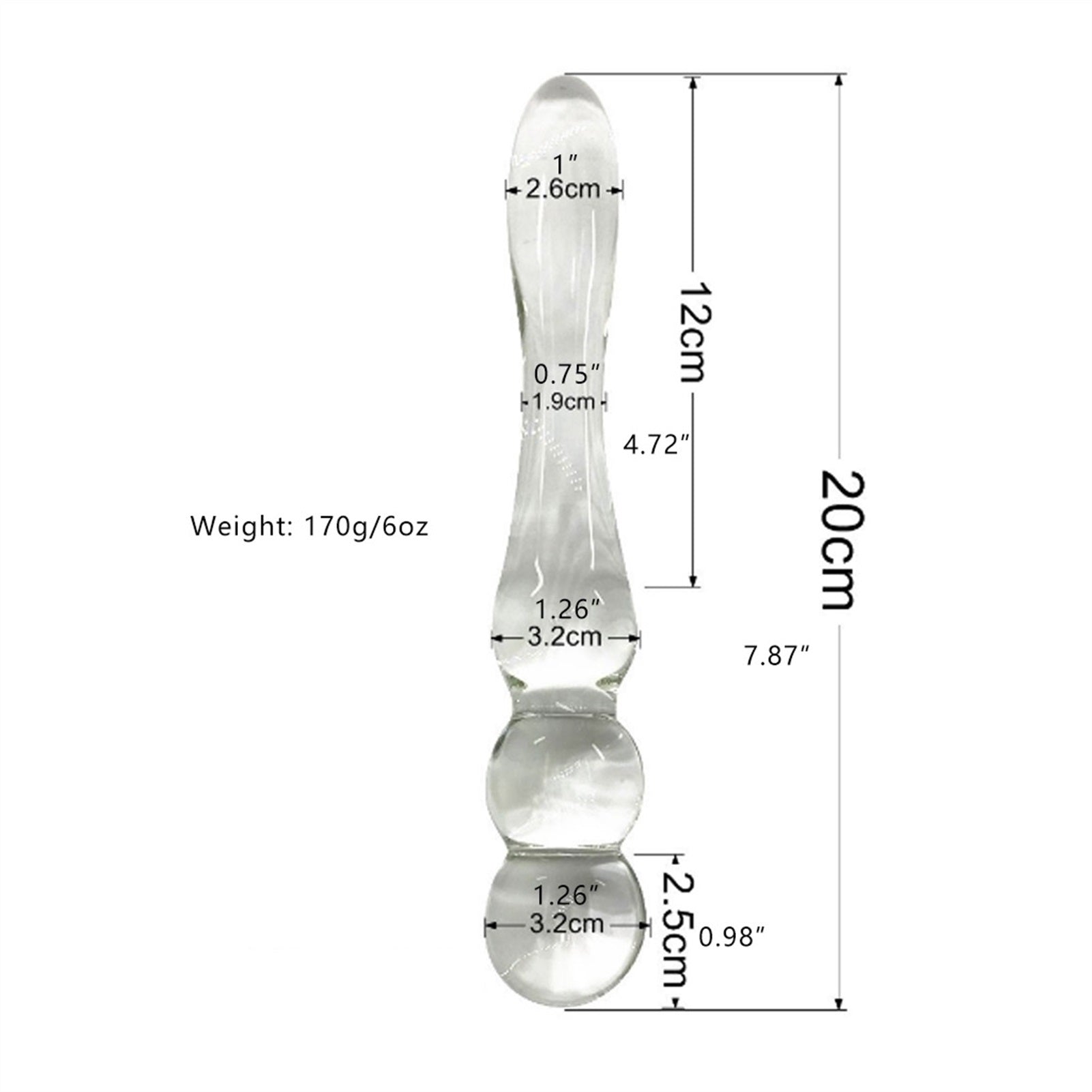 Crystal Glass Rod Dual-use Simulation Penis Passio