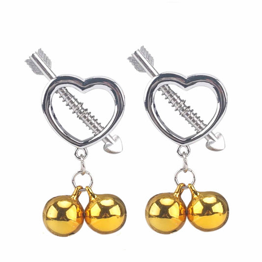 Love heart shapeStainless Steel Non-Piercing Nippl