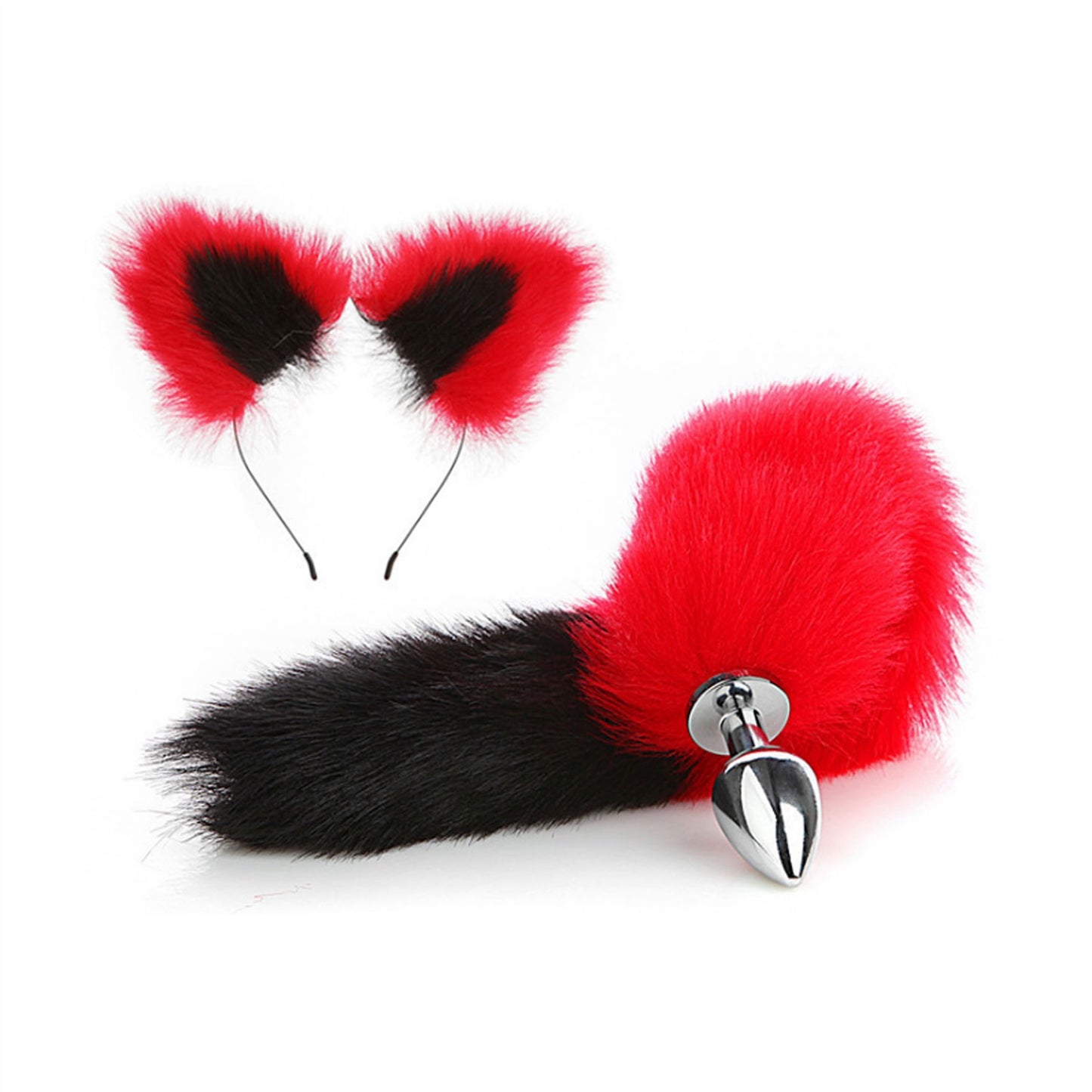 Faux Fox Tail Anal Plug Ear Hairpin Set Cosplay Ad