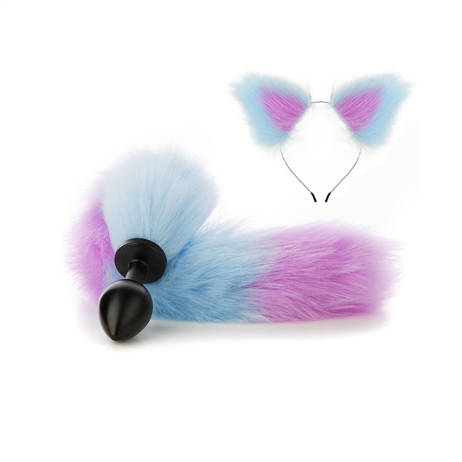 Faux Fox Tail Anal Plug Ear Hairpin Suit Cosplay D