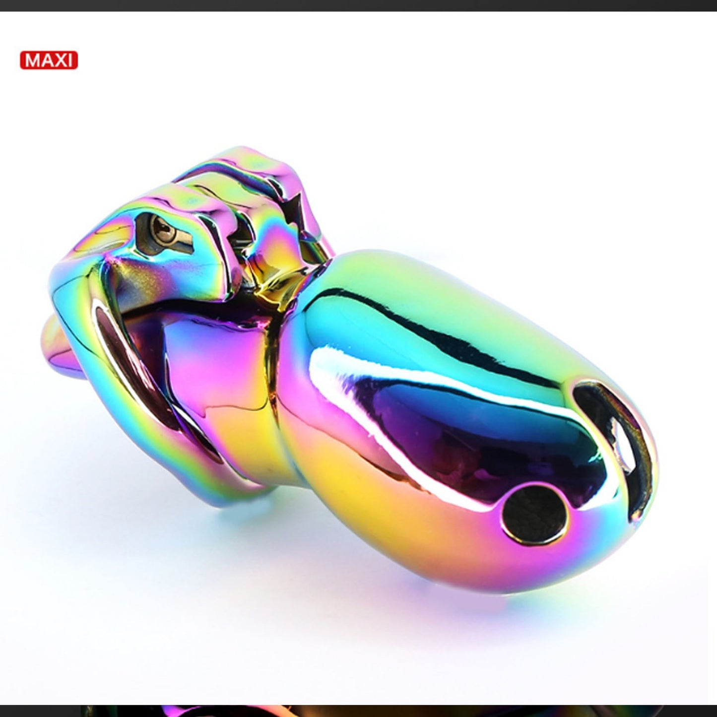 Rainbow colors Metal Chastity Lock Penis Protectio