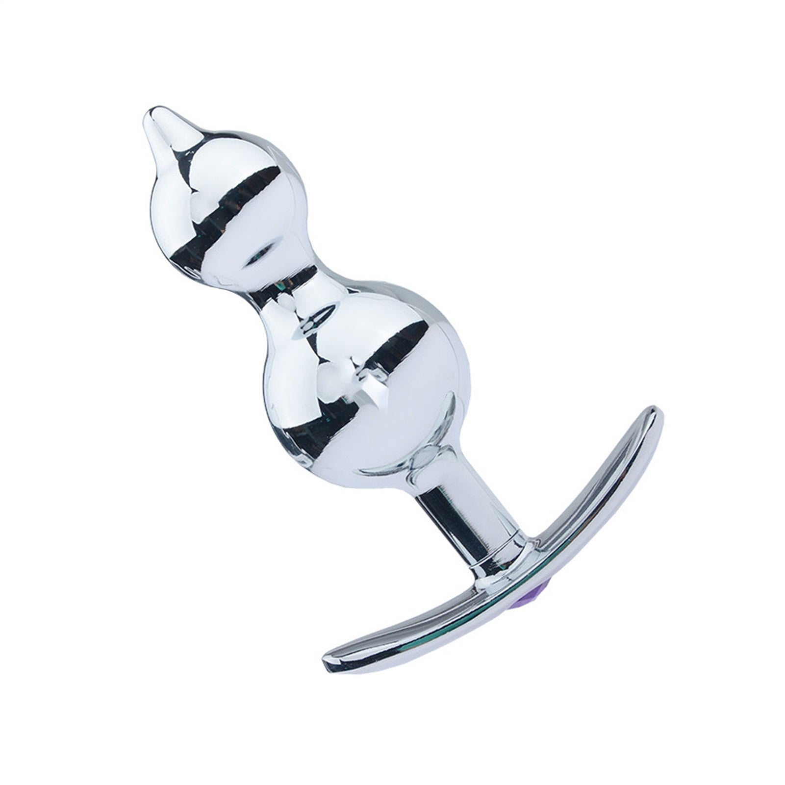 Gourd Shape Adult Toy Metal Anal Plug Ring For Cou