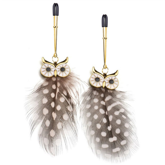 Owl Feather Cute Breast Clip Nipple Cute Clip Brea