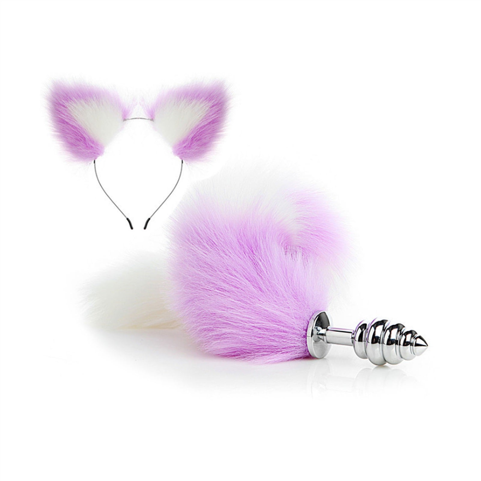 Removable Imitation Fox Tail Cat Ear Shell Two-pie