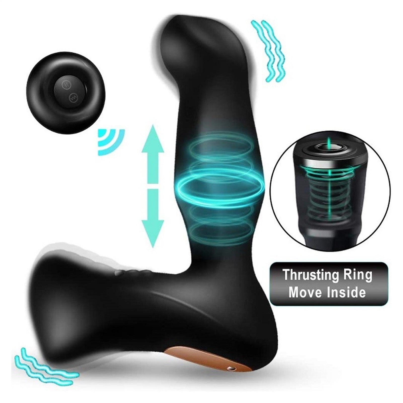 8 Modes Black Soft Silicone Wireless Remote G-SPOT