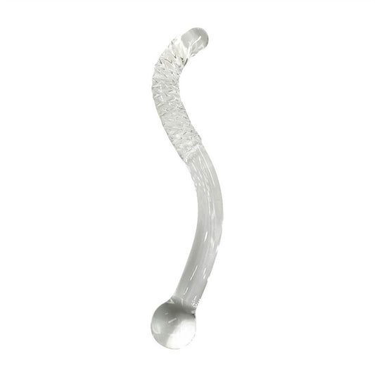 Double-headed Crystal Glass Penis Ice Fire Stick F