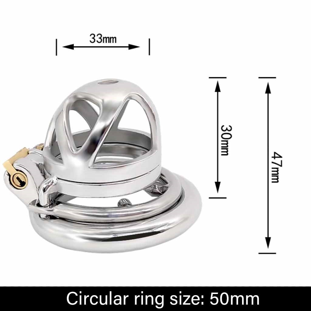 Male Cock Cage Chastity Device, Stainless Steel Ch