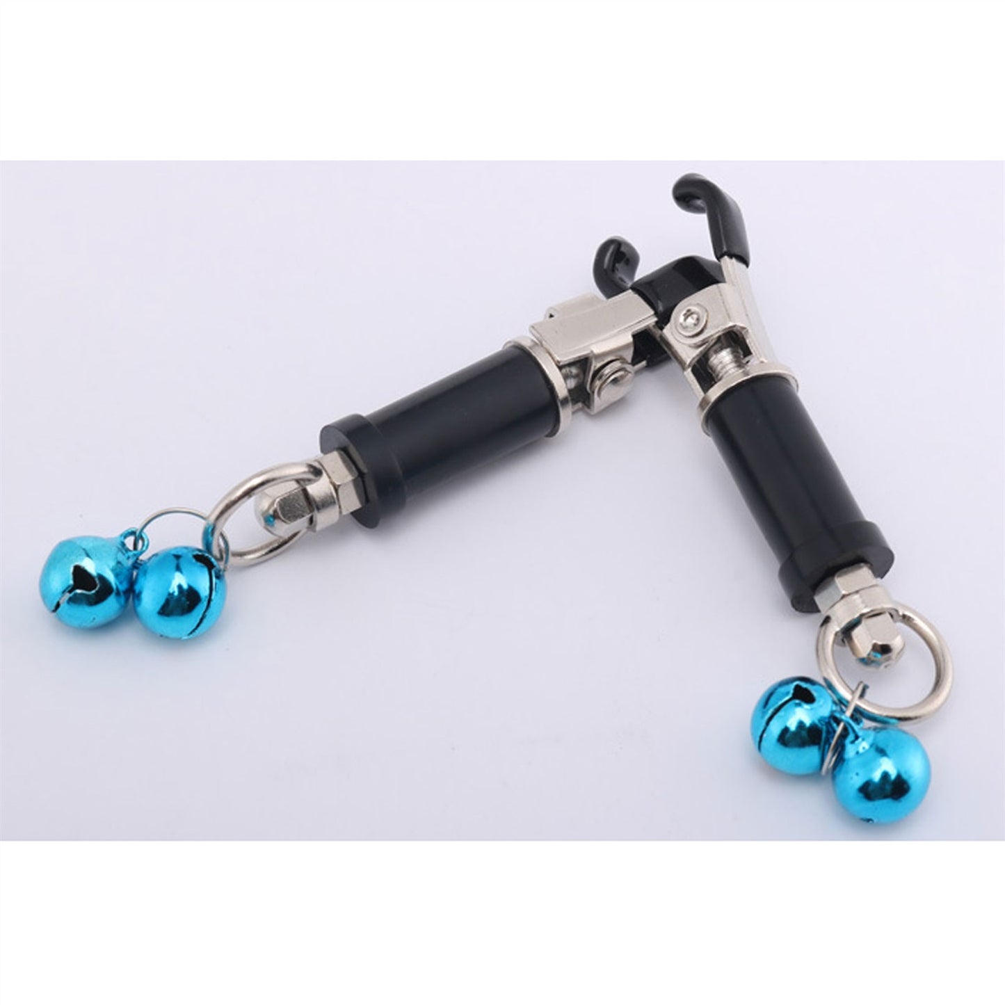 Bells Metal Mimi Clip Nipple Clamps With Black Bal