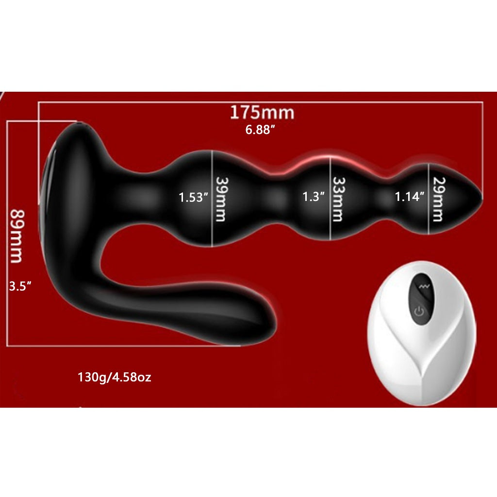 3 Beads Silicone 9 Modes Wireless Remote Anal Plug