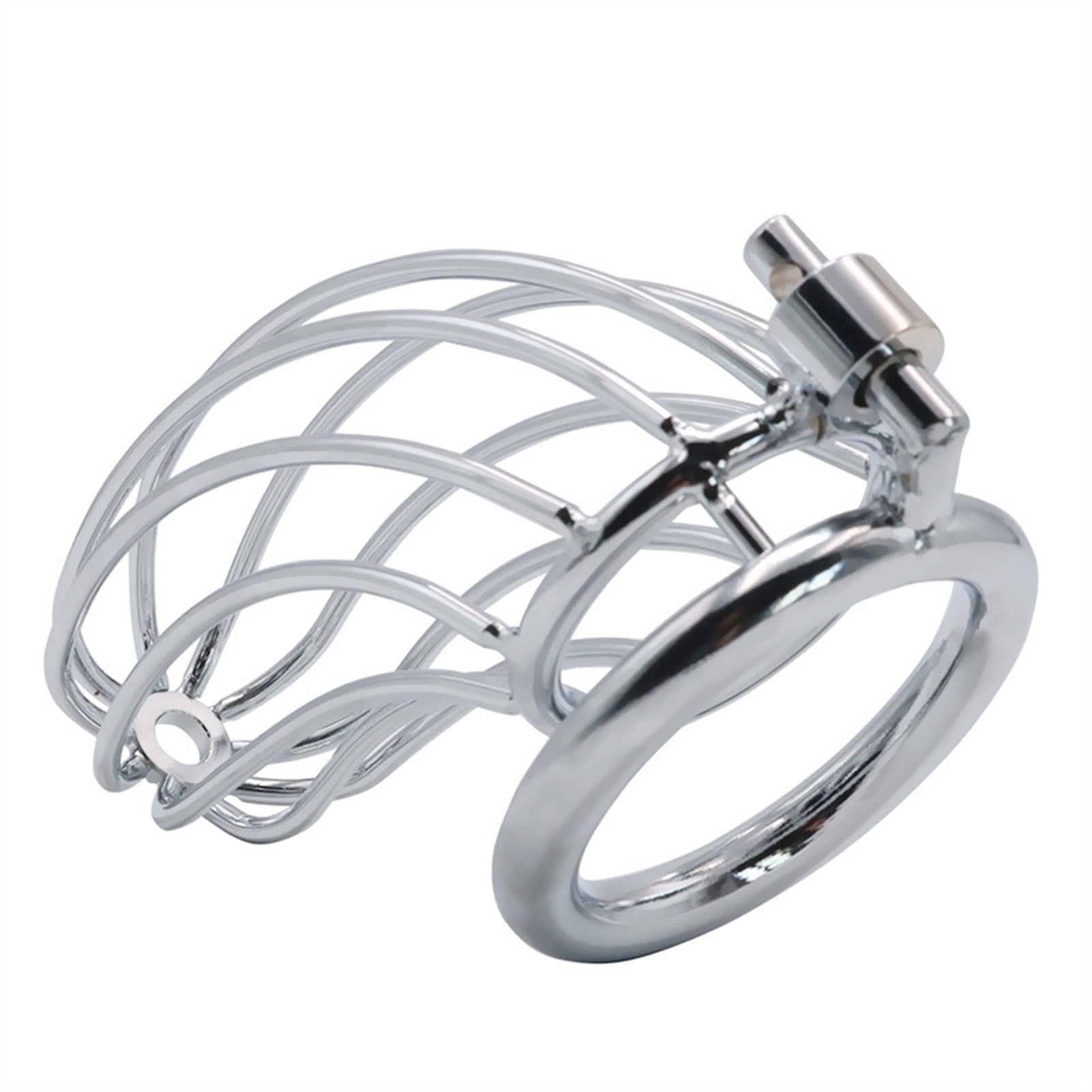 Stainless Steel Stealth Lock Male Chastity Device 