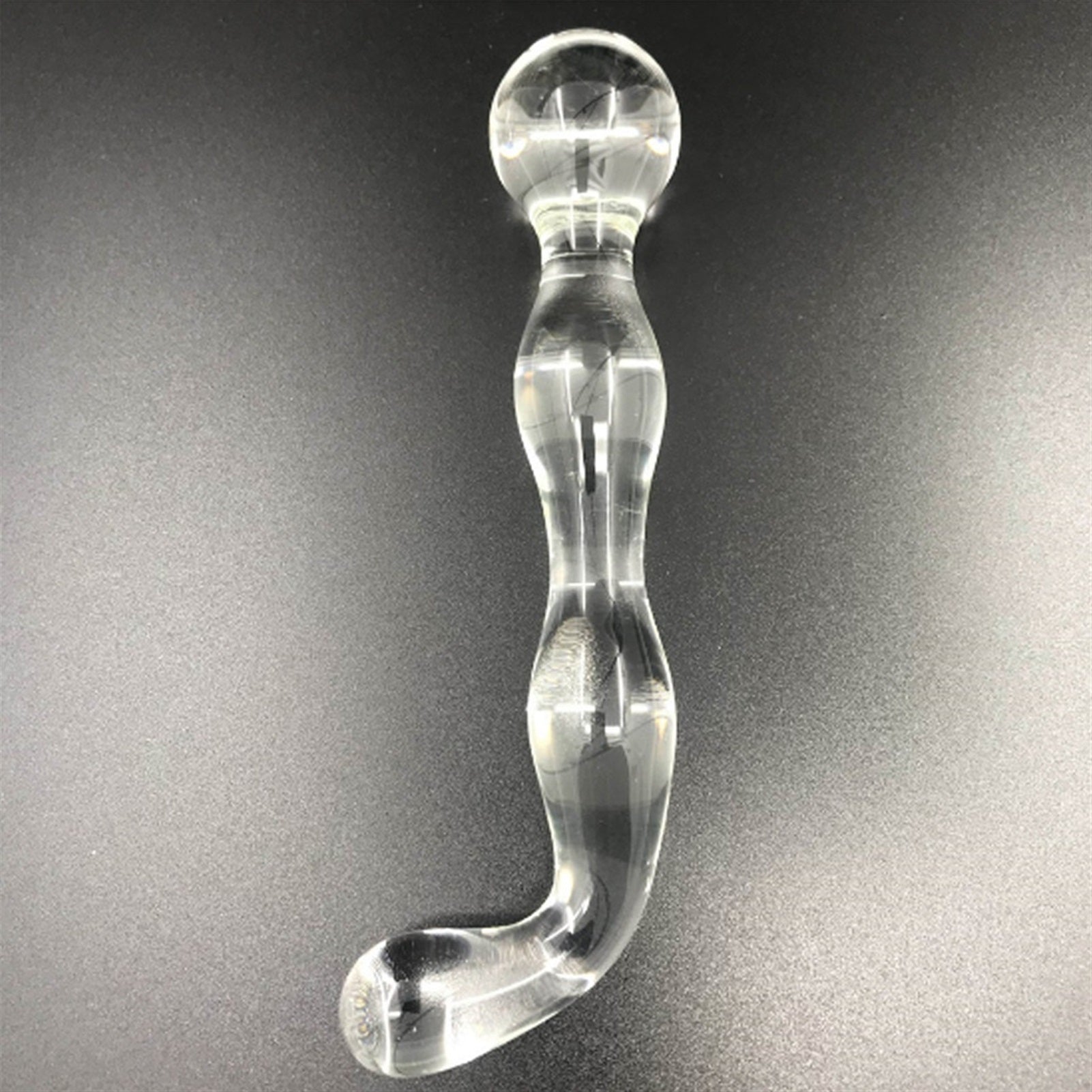 Glass crystal back court anal plug simulation male