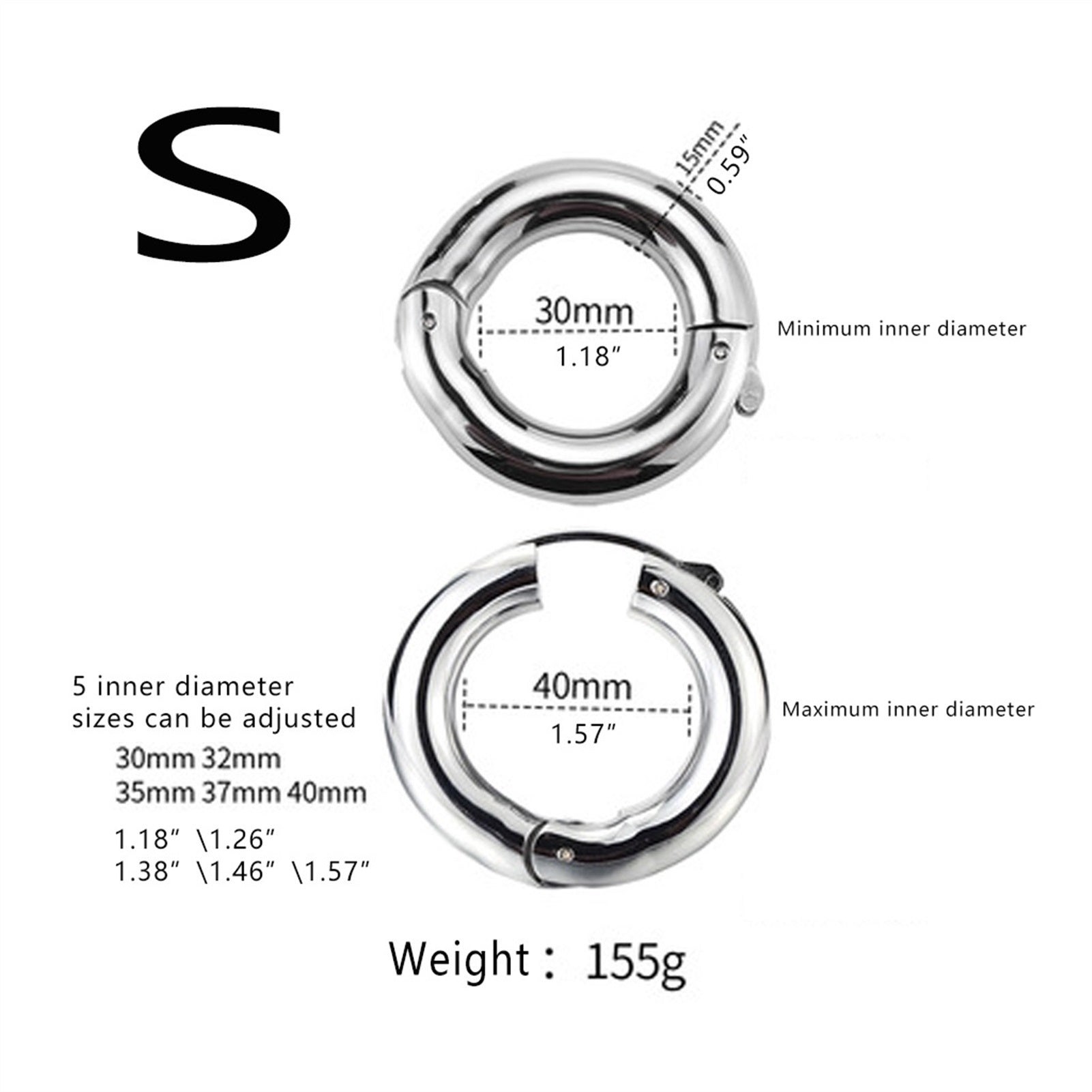 Adjustable metal lock ring male penis restraint co