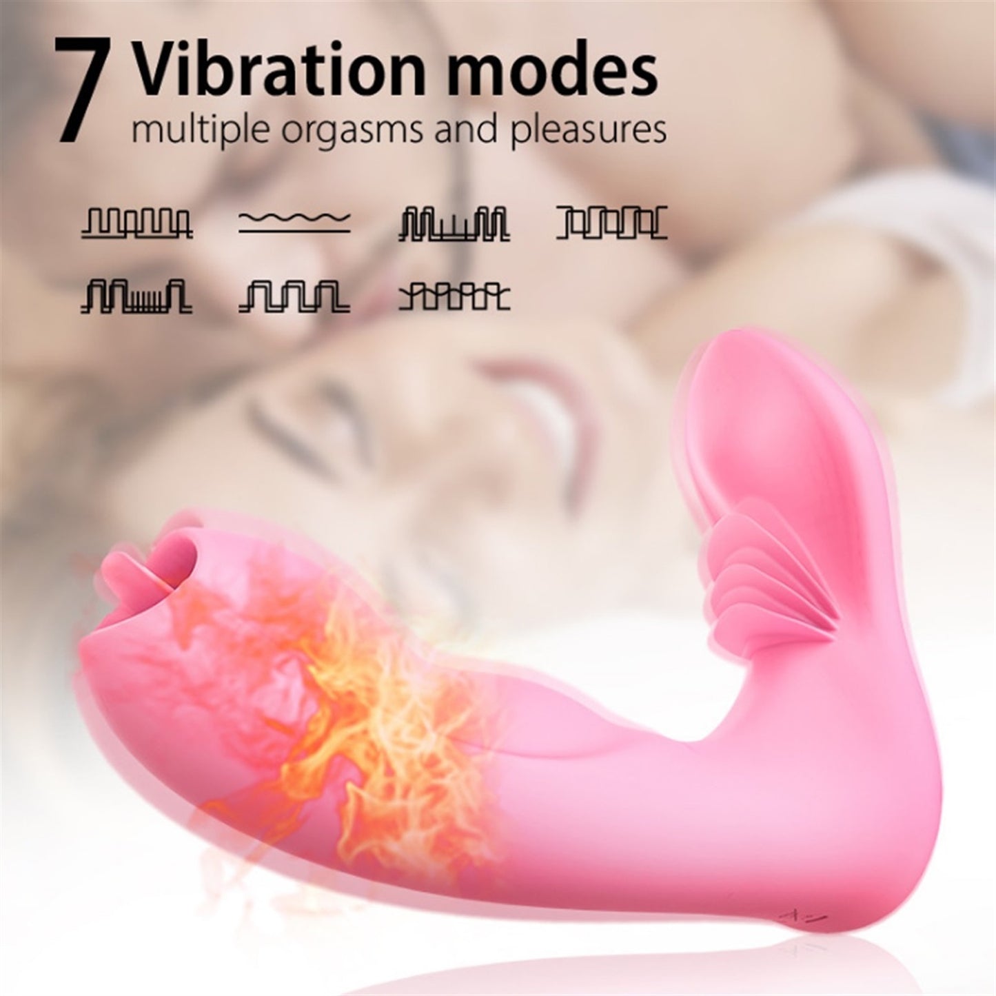 Pink 7 Frequency Vibration Women Invisible Wearabl